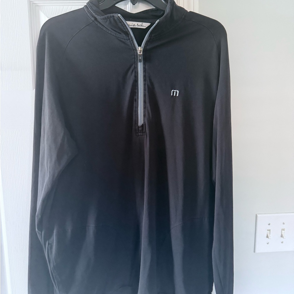 Travis Mathew Black Zip-Up Sweater